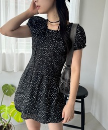 one after another NICE CLAUP | チョーカー付きバックレースアップミニワンピース(ワンピース)