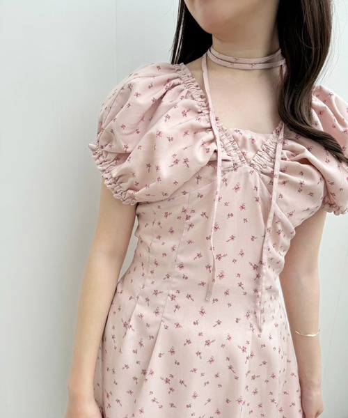 one after another NICE CLAUP（ワンアフターアナザーナイスクラップ）の「チョーカー付きバックレースアップミニワンピース（ワンピース・レディース・ピンク系その他/ブルー/グレー/ブラック系その他・FREE）」の17枚目の写真