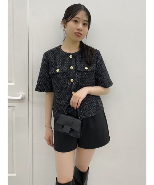 dazzlin（ダズリン）の「ハーフスリーブツイードシェイプジャケット