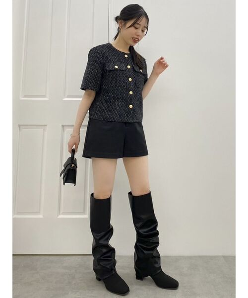 ハーフスリーブツイードジャケット ハーフスリーブツイードジャケット（テーラードジャケット