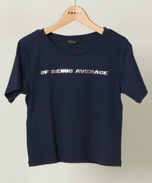 GORGE(ゴージ)の「メタルロゴテレコTOPS(Tシャツ/カットソー・レディース・サックスブルー/イエロー/オフホワイト/ネイビー・F)」の3枚目の写真