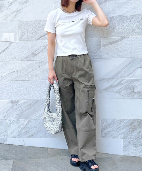 GORGE(ゴージ)の「メタルロゴテレコTOPS(Tシャツ/カットソー・レディース・サックスブルー/イエロー/オフホワイト/ネイビー・F)」の5枚目の写真