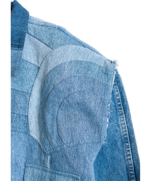 SEVESKIG(セヴシグ)の「SEVESKIG/セブシグ/SEVESKIG vs AVANI Vintage Denim Patchwork Jacket(デニムジャケット・メンズ・インディゴブルー・SMALL/MEDIUM/LARGE/X-LARGE)」の3枚目の写真