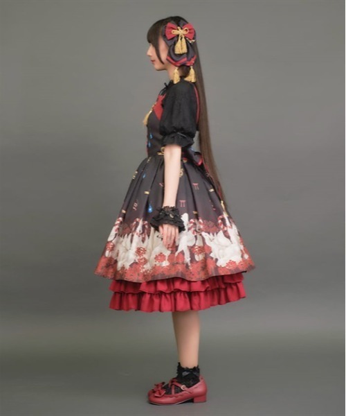 【axes femme kawaii】彼岸の白狐会　ジャンスカ　リボンバレッタ axes femme kawaii】彼岸の白狐会 ジャンスカ リボンバレッタ