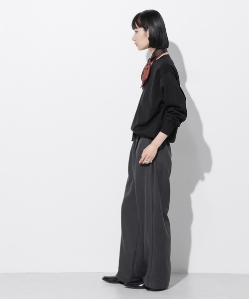 Apo(s)ture(アポスチャー)の「ARIA-004/ヘリンボンドロストワイドパンツ(その他パンツ・レディース・グレー/ライトグレー/ブラウン/チャコール・XS/S/M/L/XL)」の11枚目の写真