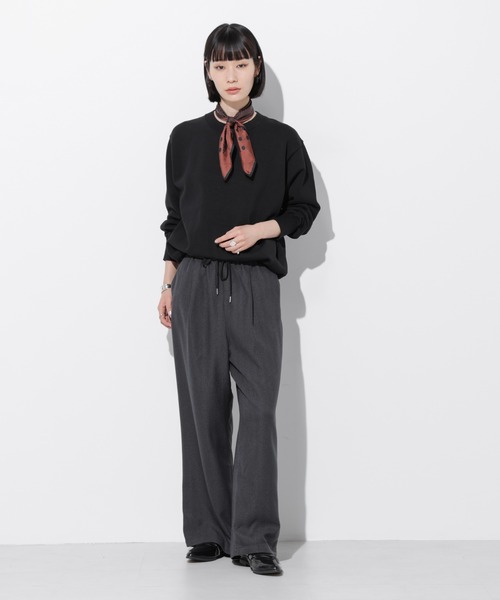 ARIA-004/ヘリンボンドロストワイドパンツ（その他パンツ）｜Apo(s