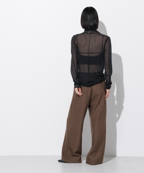Apo(s)ture(アポスチャー)の「ARIA-004/ヘリンボンドロストワイドパンツ(その他パンツ・レディース・グレー/ライトグレー/ブラウン/チャコール・XS/S/M/L/XL)」の15枚目の写真