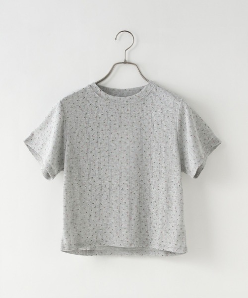 LOWRYS FARM(ローリーズファーム)の「パターンメッシュSS 141125(Tシャツ/カットソー・レディース・グレー/アイボリー・FREE)」の1枚目の写真