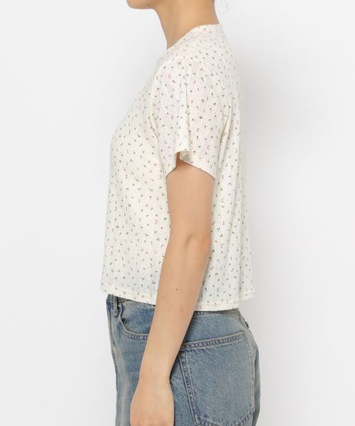 LOWRYS FARM(ローリーズファーム)の「パターンメッシュSS 141125(Tシャツ/カットソー・レディース・グレー/アイボリー・FREE)」の9枚目の写真