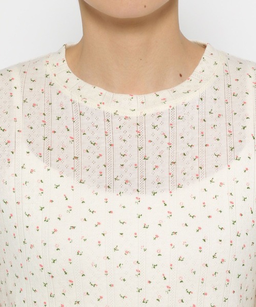 LOWRYS FARM(ローリーズファーム)の「パターンメッシュSS 141125(Tシャツ/カットソー・レディース・グレー/アイボリー・FREE)」の11枚目の写真