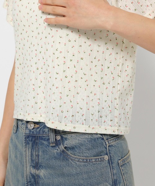 LOWRYS FARM(ローリーズファーム)の「パターンメッシュSS 141125(Tシャツ/カットソー・レディース・グレー/アイボリー・FREE)」の13枚目の写真