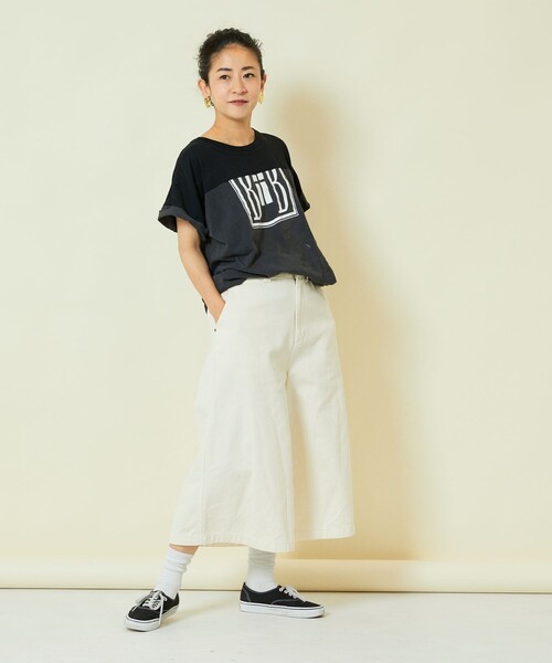 Freada（フリーダ）の「Freada/フリーダ ミドルワイドパンツ（その他パンツ・レディース・ブラック/オフホワイト・S/M）」の19枚目の写真