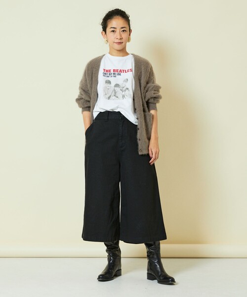 Freada（フリーダ）の「Freada/フリーダ ミドルワイドパンツ（その他パンツ・レディース・ブラック/オフホワイト・S/M）」の7枚目の写真