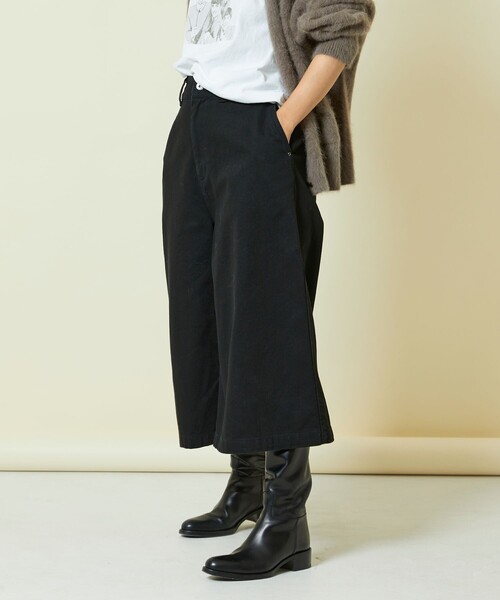 Freada（フリーダ）の「Freada/フリーダ ミドルワイドパンツ（その他パンツ・レディース・ブラック/オフホワイト・S/M）」の5枚目の写真