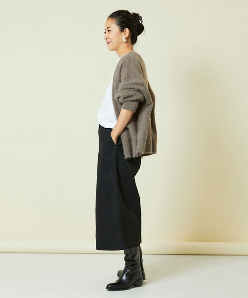 Freada（フリーダ）の「Freada/フリーダ ミドルワイドパンツ（その他パンツ・レディース・ブラック/オフホワイト・S/M）」の4枚目の写真