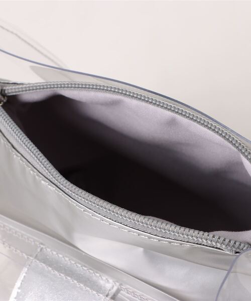 GORGE（ゴージ）の「《スクエアバックル×クリア》エクス2ｗａｙＢａｇ（ハンドバッグ・レディース・シルバー/クリアブラック・F）」の4枚目の写真