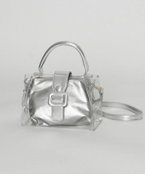 GORGE（ゴージ）の「《スクエアバックル×クリア》エクス2ｗａｙＢａｇ（ハンドバッグ・レディース・シルバー/クリアブラック・F）」の17枚目の写真