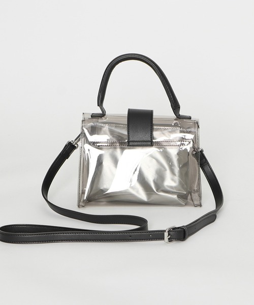 GORGE（ゴージ）の「《スクエアバックル×クリア》エクス2ｗａｙＢａｇ（ハンドバッグ・レディース・シルバー/クリアブラック・F）」の14枚目の写真