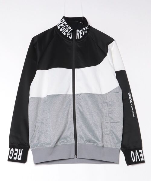 【セール】【REGIEVO】アシンメトリー切り替え トラックジャケット【セットアップ対応】（ブルゾン）｜REGIEVO（レジエボ）