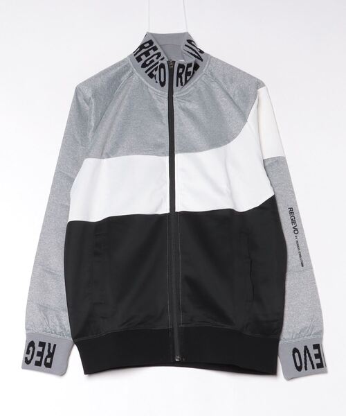【セール】【REGIEVO】アシンメトリー切り替え トラックジャケット【セットアップ対応】（ブルゾン）｜REGIEVO（レジエボ）