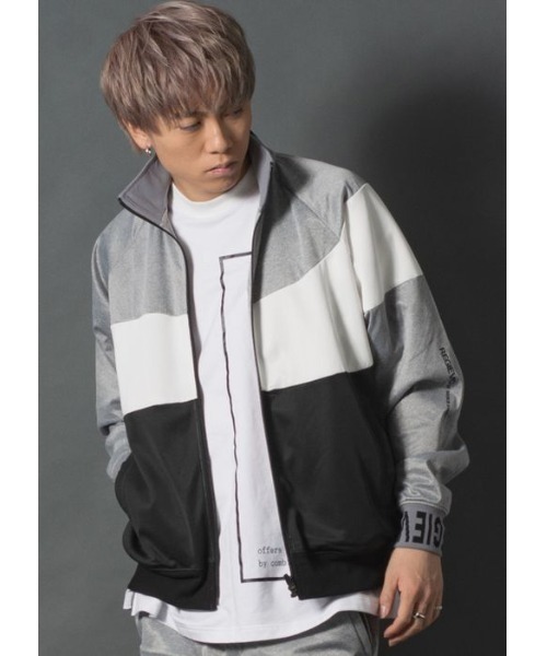 【セール】【REGIEVO】アシンメトリー切り替え トラックジャケット【セットアップ対応】（ブルゾン）｜REGIEVO（レジエボ）