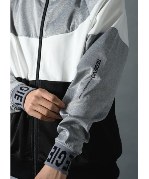 【セール】【REGIEVO】アシンメトリー切り替え トラックジャケット【セットアップ対応】（ブルゾン）｜REGIEVO（レジエボ）