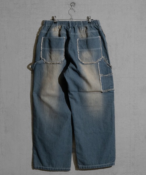 JOHN'S CLOSET（ジョンズクローゼット）の「【13】フリンジダブルニー バギーデニム パンツ（デニムパンツ・メンズ・ブルー/ブラック・MEDIUM/LARGE）」の3枚目の写真
