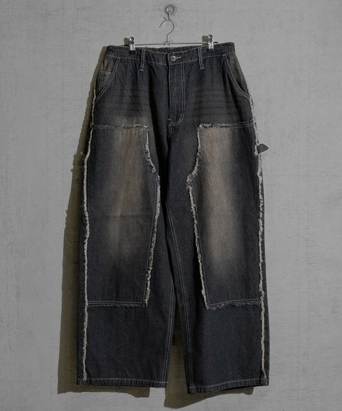 JOHN'S CLOSET（ジョンズクローゼット）の「【13】フリンジダブルニー バギーデニム パンツ（デニムパンツ・メンズ・ブルー/ブラック・MEDIUM/LARGE）」の6枚目の写真