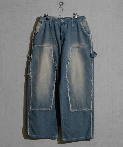 JOHN'S CLOSET（ジョンズクローゼット）の「【13】フリンジダブルニー バギーデニム パンツ（デニムパンツ・メンズ・ブルー/ブラック・MEDIUM/LARGE）」の5枚目の写真