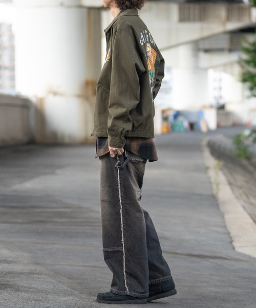 JOHN'S CLOSET（ジョンズクローゼット）の「【13】フリンジダブルニー バギーデニム パンツ（デニムパンツ・メンズ・ブルー/ブラック・MEDIUM/LARGE）」の16枚目の写真