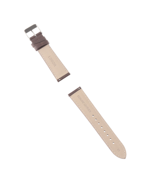 HIROB(ヒロブ)の「LOBOR DYNASTY BROWN STRAP 20mm(SILVER)(アナログ腕時計・レディース・ピンク・FREE)」の2枚目の写真