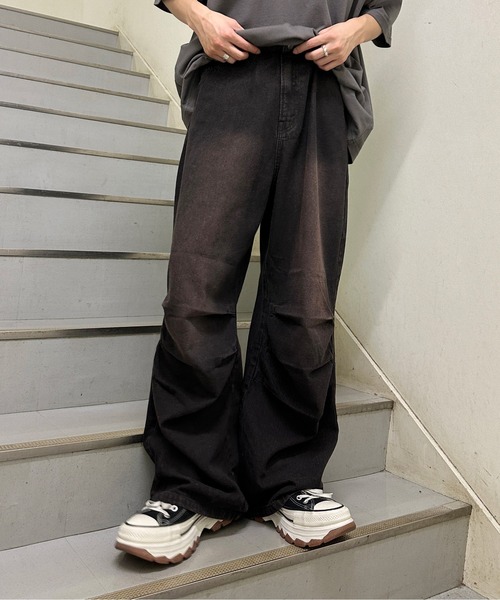 sedacle（セダクル）の「バックナンバリングデニム（デニムパンツ・メンズ・ブラック系その他/ネイビー/ベージュ・SMALL/LARGE/MEDIUM）」の11枚目の写真
