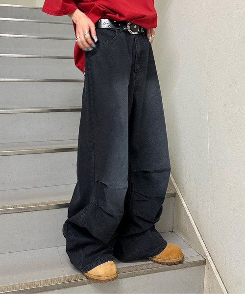 sedacle（セダクル）の「バックナンバリングデニム（デニムパンツ・メンズ・ブラック系その他/ネイビー/ベージュ・SMALL/LARGE/MEDIUM）」の22枚目の写真