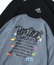 BEN DAVIS/ベンデイビス GRATEFUL CREW/オーバーサイズ 裏起毛 ストリート バックプリント ロゴ ワンポイント刺繍 スウェット トレーナー/レディース メンズ