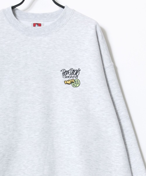 BEN DAVIS（ベンデイビス）の「BEN DAVIS/ベンデイビス GRATEFUL CREW/オーバーサイズ 裏起毛 ストリート バックプリント ロゴ ワンポイント刺繍 スウェット トレーナー/レディース メンズ（スウェット・メンズ・ブルー/アッシュグレー/ブラック・M/XL/L）」の6枚目の写真