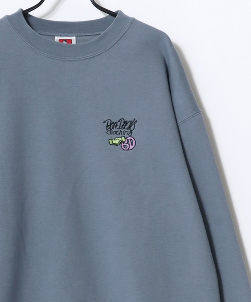 BEN DAVIS（ベンデイビス）の「BEN DAVIS/ベンデイビス GRATEFUL CREW/オーバーサイズ 裏起毛 ストリート バックプリント ロゴ ワンポイント刺繍 スウェット トレーナー/レディース メンズ（スウェット・メンズ・ブルー/アッシュグレー/ブラック・M/XL/L）」の8枚目の写真