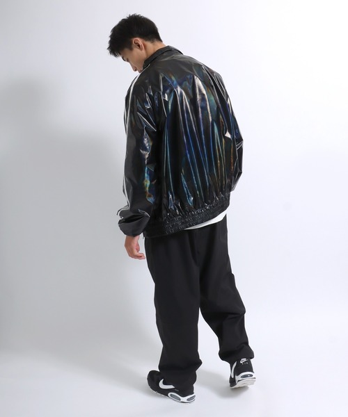 美品 RNA ボリュームトラックジャケット ライトブルゾン オーバーサイズ シンゾーン THE SHINZONE バイカラー トラックジャケット レディース