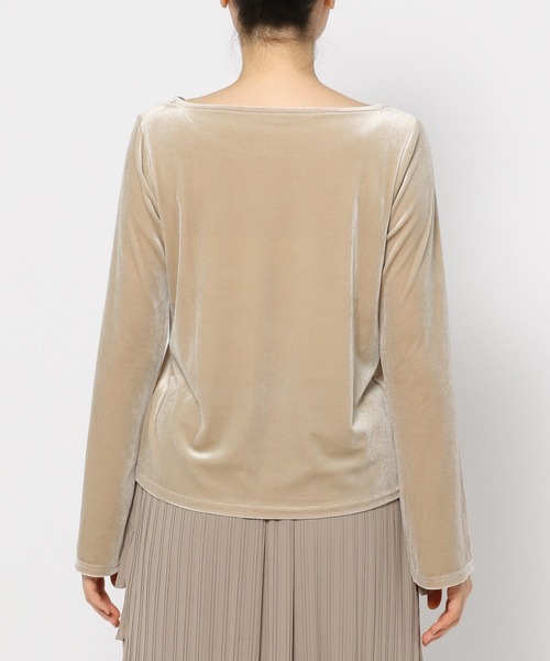 mysty woman（ミスティウーマン）の「シャイニーベロアプルオーバー 150086（Tシャツ/カットソー・レディース・ブラック/ライトベージュ/グレイッシュブルー・FREE）」の16枚目の写真