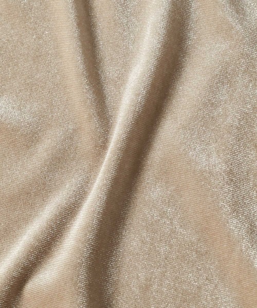 mysty woman（ミスティウーマン）の「シャイニーベロアプルオーバー 150086（Tシャツ/カットソー・レディース・ブラック/ライトベージュ/グレイッシュブルー・FREE）」の7枚目の写真