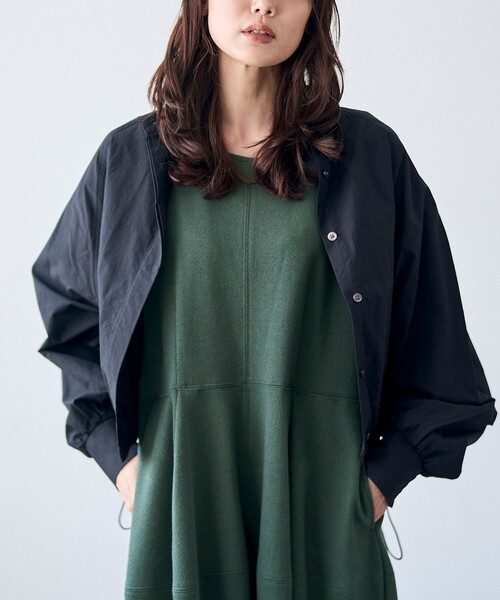 RONEL（ロネル）の「【RONEL】ライトドローストリングシャツ（シャツ/ブラウス・レディース・マスタード/ブラック/ダークグリーン・FREE）」の2枚目の写真