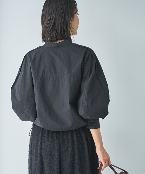 RONEL（ロネル）の「【RONEL】ライトドローストリングシャツ（シャツ/ブラウス・レディース・マスタード/ブラック/ダークグリーン・FREE）」の11枚目の写真