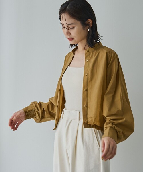 RONEL（ロネル）の「【RONEL】ライトドローストリングシャツ（シャツ/ブラウス・レディース・マスタード/ブラック/ダークグリーン・FREE）」の15枚目の写真