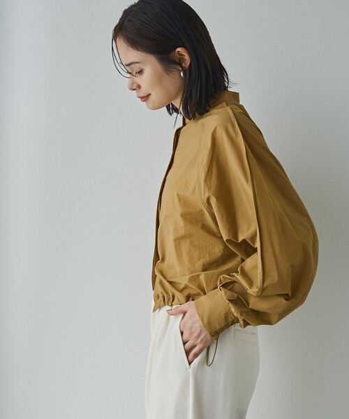 RONEL（ロネル）の「【RONEL】ライトドローストリングシャツ（シャツ/ブラウス・レディース・マスタード/ブラック/ダークグリーン・FREE）」の17枚目の写真