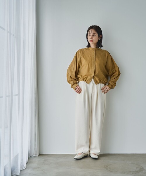 RONEL（ロネル）の「【RONEL】ライトドローストリングシャツ（シャツ/ブラウス・レディース・マスタード/ブラック/ダークグリーン・FREE）」の19枚目の写真