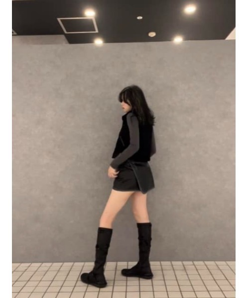 LAGUA GEM(ラグアジェム)の「OVERLAP FONT ロングTシャツ(Tシャツ/カットソー・レディース・ホワイト/ブラック/グレー・FREE)」の21枚目の写真