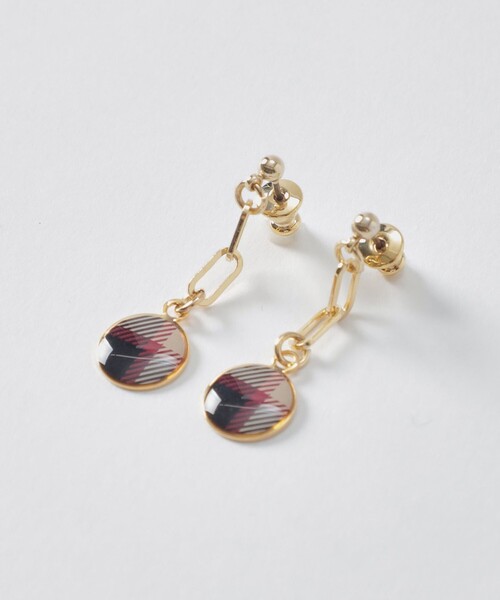 チェックチェーンピアス(ピアス(両耳用))|CB CRESTBRIDGE(シービークレストブリッジ)