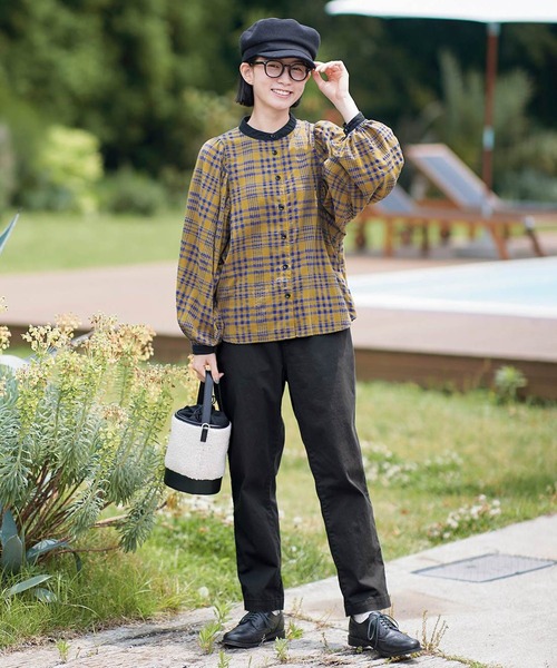 サニークラウズ ポコポコチェックブラウス〈レディース〉（シャツ/ブラウス）｜Sunny clouds（サニークラウズ）