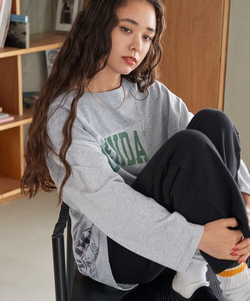 セール】リメイクロゴ 9分袖Tシャツ（Tシャツ/カットソー）｜FREAK