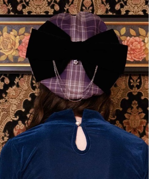 axes femme（アクシーズファム）の「タータンチェックリボンベレー