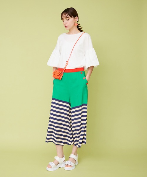 JETSET SOLO PLUS （ジェットセットソロプラス）の「【JETSET SOLO PLUS】接触冷感バルーンスリーブカットソー（Tシャツ/カットソー・レディース・オフホワイト/ブラック/グレイッシュベージュ・FREE）」の16枚目の写真